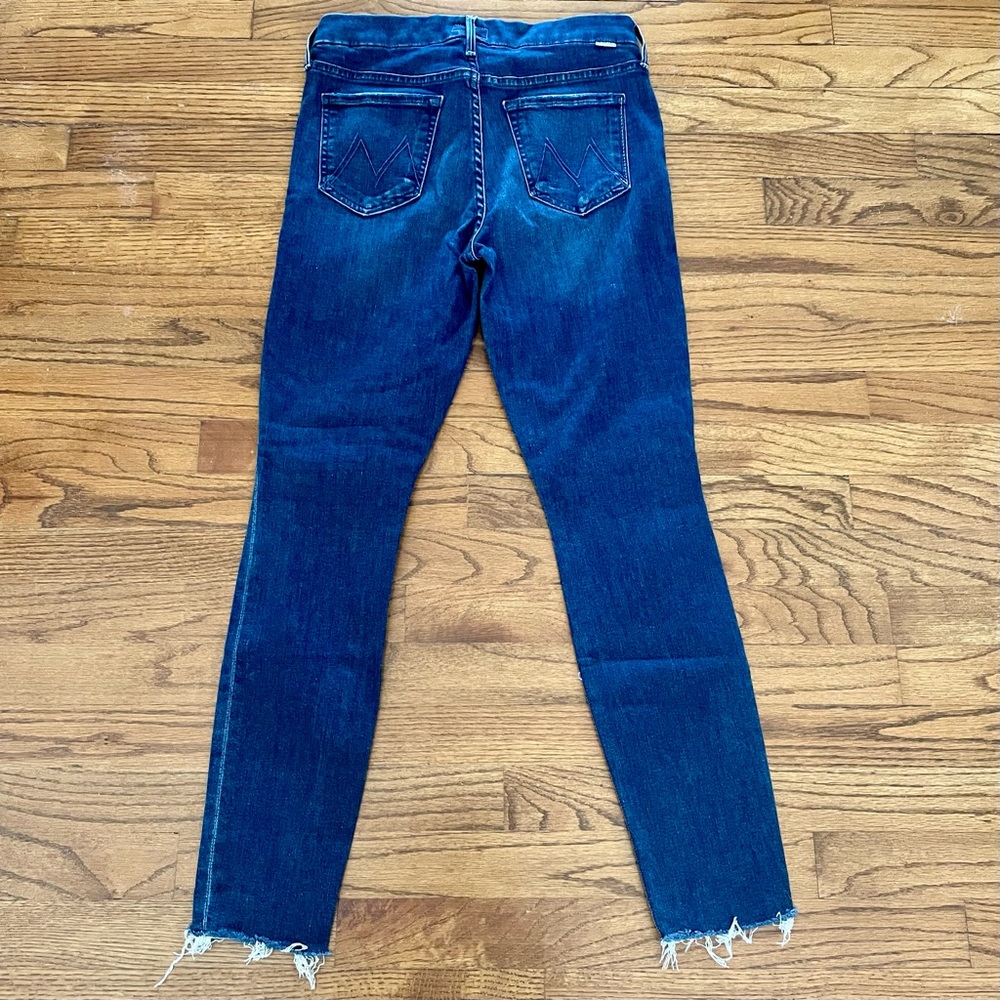 Mother Denim Jeans The Looker Ankle Fray Invitation Only Dark Wash Women’s Sz 28 - Picture 10 of 12